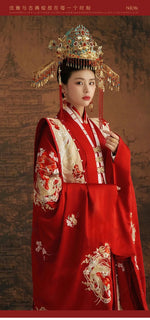 Lade das Bild in den Galerie-Viewer, Hanfu Wedding Dress Ming Dynasty Han Style Wedding Dress
