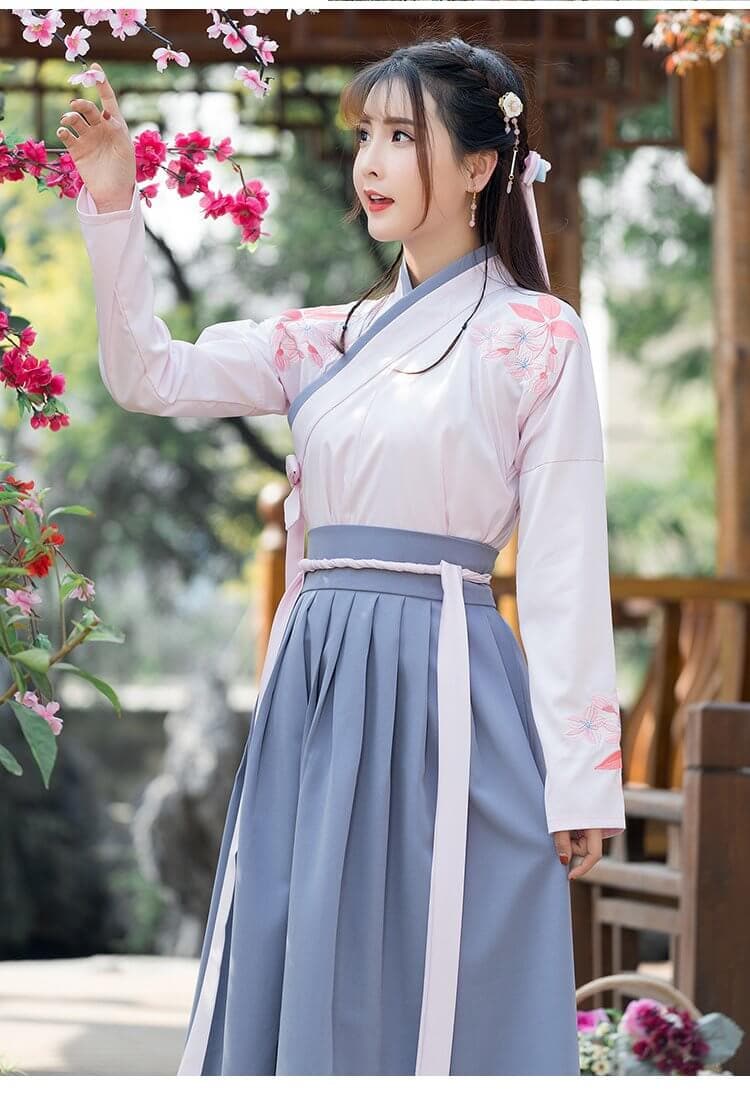 Hanfu Dress Female Improvement Chinese Style Costume Fairy Elegant Fresh and Elegant Student Retro Skirt Suit | Tryst Hanfus