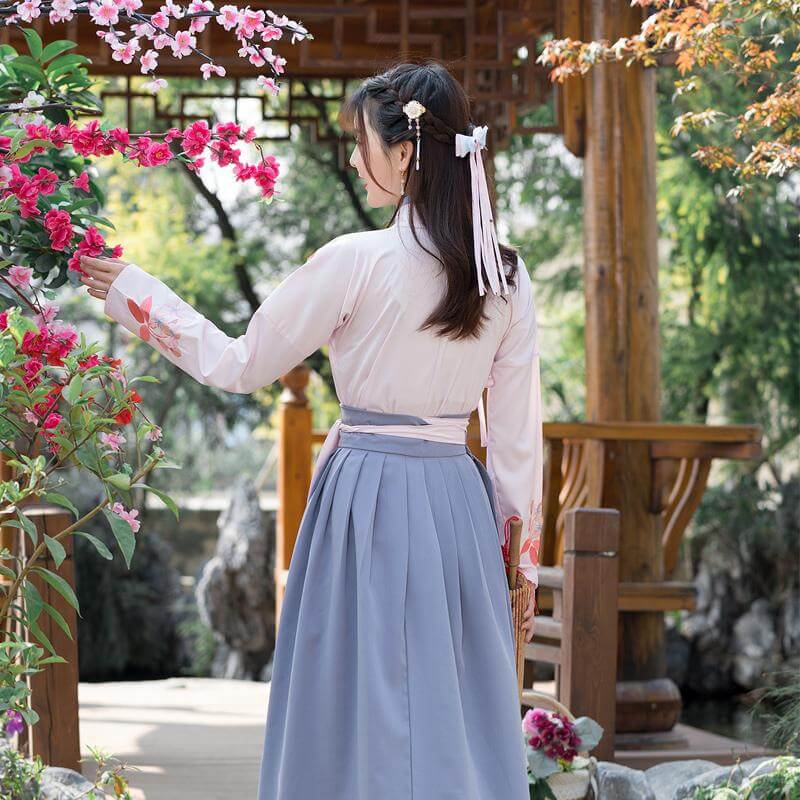 Hanfu Dress Female Improvement Chinese Style Costume Fairy Elegant Fresh and Elegant Student Retro Skirt Suit | Tryst Hanfus