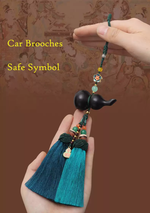 Last inn bildet i Galleri-visningsprogrammet, Feng shui car pendant ebony gourd pendant rear view mirror pendant car protection amulet symbol peace amulet 丨Tryst Hanfu &amp; Cheongsam
