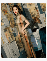 Load image into Gallery viewer, Tryst Hanfus &amp; Cheongsam.You can find the latest popular Hanfu dress and sexy cheongsam dress, Hanfu male, hanfu kids, and Chinese gifts with Hanfu elements.Modern cheongsam makes quadratic element cheongsam become a reality.We provide cheongsam customization service and cheongsam lingerie with Competitive Prices.
