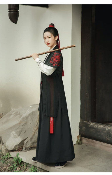 Chinese Folk Dance Costume Women Traditional Hanfu Swordsman