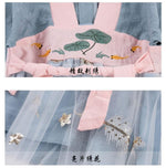 Load image into Gallery viewer, A very temperamental Chinese traditional cultural costume children Hanfu, it looks noble and elegant like a fairy. Tryst Hanfus  is the best Hanfu brand in China, a model of modern Hanfu. Enjoy the temptation of uniforms brought by fairy skirts. Give a Hanfu costume. Gift for your children, boy and girl Children hanfu dress
