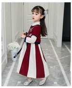 Load image into Gallery viewer, A very temperamental Chinese traditional cultural costume children Hanfu, it looks noble and elegant like a fairy. Tryst Hanfus  is the best Hanfu brand in China, a model of modern Hanfu. Enjoy the temptation of uniforms brought by fairy skirts. Give a Hanfu costume. Gift for your children, boy and girl Children hanfu dress
