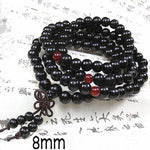 Load image into Gallery viewer, Black/Red 108 Beads 8mm Sandalwood Buddhist Jewelry Buddha Wood Prayer Bead Mala Unisex Men Bracelets &amp; Bangles Jewelry Bijoux
