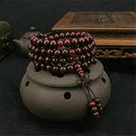 Load image into Gallery viewer, Black/Red 108 Beads 8mm Sandalwood Buddhist Jewelry Buddha Wood Prayer Bead Mala Unisex Men Bracelets &amp; Bangles Jewelry Bijoux
