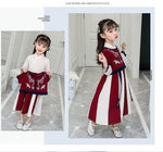 Lade das Bild in den Galerie-Viewer, Children Embroidery Hanfu Princess Dress Coat for Girl Ancient Chinese Traditional Fairy Costume Cosplay Outfits Clothes Wear | Tryst Hanfus
