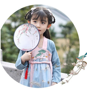 Chinese traditional dress for girls modern hanfu kids tang clothing embroidery fairy hanfu costume for children hanfu dress Kids  | Tryst Hanfus