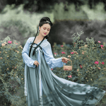 Load image into Gallery viewer, Chinese Traditional Embroidery Fairy Performance Clothing Retro Ancient Folk Chinese Hanfu Dress Princess Costume Oriental Dress | Tryst Hanfus
