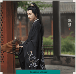Load image into Gallery viewer, Men&#39;s large size original Hanfu black embroidery martial arts domineering knight Chinese style elegant Hanfu male丨Tryst Hanfu &amp; Cheongsam
