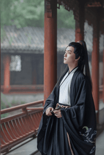 Lade das Bild in den Galerie-Viewer, Men&#39;s large size original Hanfu black embroidery martial arts domineering knight Chinese style elegant Hanfu male丨Tryst Hanfu &amp; Cheongsam
