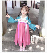 Muatkan imej ke dalam penonton Galeri, Children Cute Vintage Embroidery Summer Hanfu Princess Dress for Girl Ancient Chinese Traditional Fairy Costume Clothes Clothing | Tryst Hanfus
