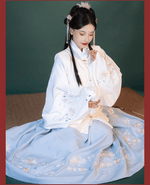 Load image into Gallery viewer, A very temperamental Chinese traditional cultural costume female Hanfu, it looks noble and elegant like a fairy. Tryst Hanfus  is the best Hanfu brand in China, a model of modern Hanfu. Enjoy the temptation of uniforms brought by fairy skirts. Give a Hanfu costume. Gift for your girlfriend, hanfu dress
