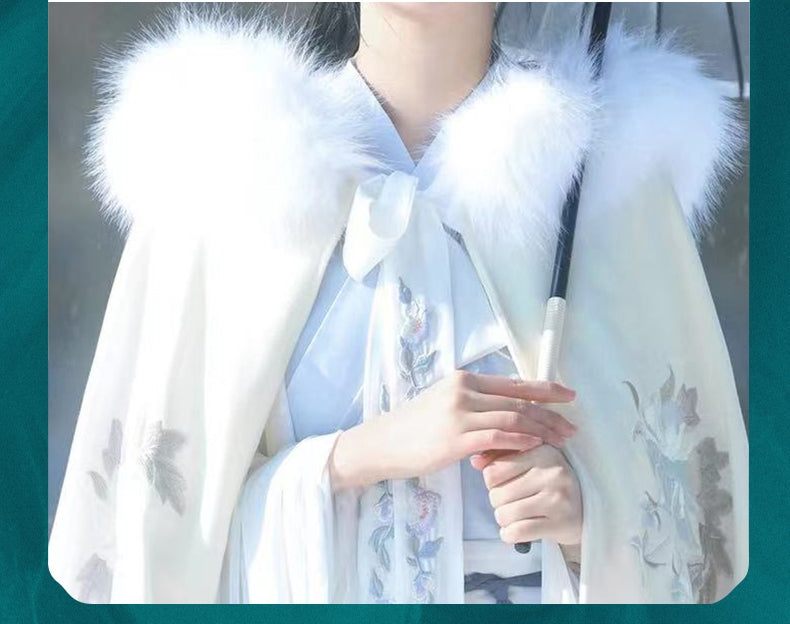 LUO XI  Women Embroidery Hanfu Cloak Autumn and Winter Overcoat | Tryst Hanfu & Cheongsam