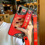 Load image into Gallery viewer, Good luck with everythingTPU Case For HUAWEI iPhone Pro Max Vintage Phoenix pattern Necklace Shoulder Strap Cord Stand Cover
