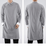 Lade das Bild in den Galerie-Viewer, Chinese style men&#39;s long shirt with diagonal button 丨Tryst Hanfu &amp; Cheongsam
