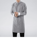 Lade das Bild in den Galerie-Viewer, Chinese style men&#39;s long shirt with diagonal button 丨Tryst Hanfu &amp; Cheongsam
