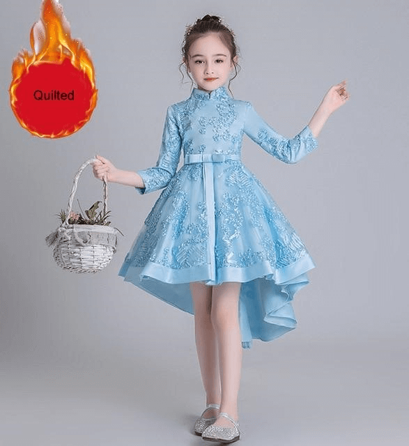 Flower Girl Dress Wedding Dress Birthday Dress Pageant Dresses Lace Embroidery Dress Winter Dress Princess Chinese Style Dress | Tryst Hanfus