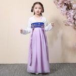 Muatkan imej ke dalam penonton Galeri, Girls Hanfu Chinese Traditional Dress Children Tang Suit Ancient Fairy Costume  Han Tang Dynasty Princess Dresses | Tryst Hanfus

