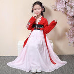Muatkan imej ke dalam penonton Galeri, Girls Hanfu Chinese Traditional Dress Children Tang Suit Ancient Fairy Costume  Han Tang Dynasty Princess Dresses | Tryst Hanfus

