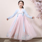 Load image into Gallery viewer, Girls Hanfu Chinese Traditional Dress Children Tang Suit Ancient Fairy Costume  Han Tang Dynasty Princess Dresses | Tryst Hanfus
