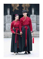 Load image into Gallery viewer, A very temperamental Chinese traditional cultural costume male Hanfu, it looks noble and elegant like a fairy. Tryst Hanfus  is the best Hanfu brand in China, a model of modern Hanfu. Enjoy the temptation of uniforms brought by fairy skirts. Give a Hanfu costume. Gift for your boyfriend, men hanfu dress
