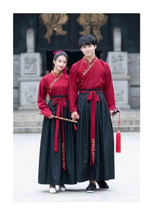 A very temperamental Chinese traditional cultural costume male Hanfu, it looks noble and elegant like a fairy. Tryst Hanfus  is the best Hanfu brand in China, a model of modern Hanfu. Enjoy the temptation of uniforms brought by fairy skirts. Give a Hanfu costume. Gift for your boyfriend, men hanfu dress