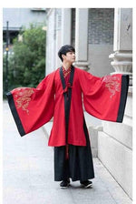 Load image into Gallery viewer, A very temperamental Chinese traditional cultural costume male Hanfu, it looks noble and elegant like a fairy. Tryst Hanfus  is the best Hanfu brand in China, a model of modern Hanfu. Enjoy the temptation of uniforms brought by fairy skirts. Give a Hanfu costume. Gift for your boyfriend, men hanfu dress
