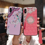 Load image into Gallery viewer, Chinese Style Embossed Tassel Phone Case for iPhone 11 12 13 Pro Max XS MAX XR Soft Back Cover for iPhone X 8 7 6S 6 Plus Coque
