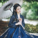 Load image into Gallery viewer, A very temperamental Chinese traditional cultural costume female Hanfu, it looks noble and elegant like a fairy. Tryst Hanfus is the best Hanfu brand in China, a model of modern Hanfu. Enjoy the temptation of uniforms brought by fairy skirts. Give a Hanfu costume. Gift for your girlfriend, hanfu dress
