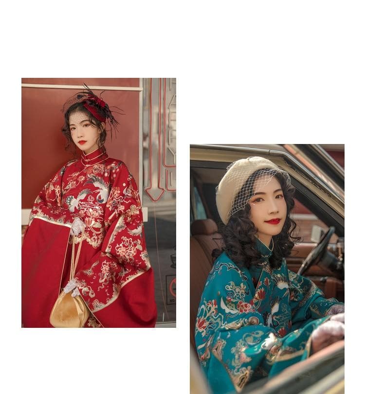 Long Coat Hanfu Women High Qulity Elegant  Clothing  Tang Suit Dance Clothes丨Tryst Hanfu & Cheongsam