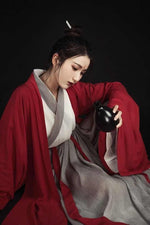 Load image into Gallery viewer, A very temperamental Chinese traditional cultural costume female Hanfu, it looks noble and elegant like a fairy. Tryst Hanfus is the best Hanfu brand in China, a model of modern Hanfu. Enjoy the temptation of uniforms brought by fairy skirts. Give a Hanfu costume. Gift for your girlfriend, hanfu dress
