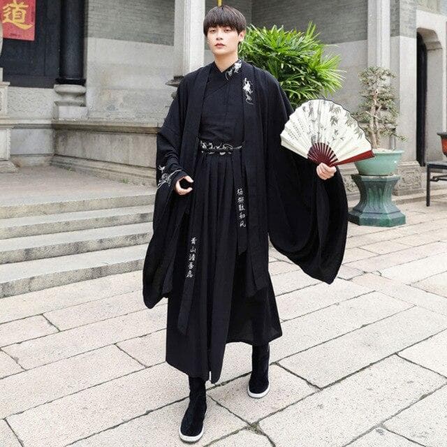 A very temperamental Chinese traditional cultural costume male Hanfu, it looks noble and elegant like a fairy. Tryst Hanfus  is the best Hanfu brand in China, a model of modern Hanfu. Enjoy the temptation of uniforms brought by fairy skirts. Give a Hanfu costume. Gift for your boyfriend, men hanfu dress