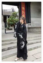 Load image into Gallery viewer, A very temperamental Chinese traditional cultural costume male Hanfu, it looks noble and elegant like a fairy. Tryst Hanfus  is the best Hanfu brand in China, a model of modern Hanfu. Enjoy the temptation of uniforms brought by fairy skirts. Give a Hanfu costume. Gift for your boyfriend, men hanfu dress
