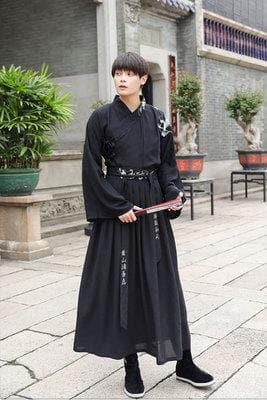 A very temperamental Chinese traditional cultural costume male Hanfu, it looks noble and elegant like a fairy. Tryst Hanfus  is the best Hanfu brand in China, a model of modern Hanfu. Enjoy the temptation of uniforms brought by fairy skirts. Give a Hanfu costume. Gift for your boyfriend, men hanfu dress