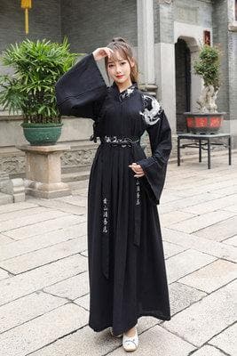 A very temperamental Chinese traditional cultural costume male Hanfu, it looks noble and elegant like a fairy. Tryst Hanfus  is the best Hanfu brand in China, a model of modern Hanfu. Enjoy the temptation of uniforms brought by fairy skirts. Give a Hanfu costume. Gift for your boyfriend, men hanfu dress