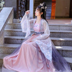 Lade das Bild in den Galerie-Viewer, A very temperamental Chinese traditional cultural costume female Hanfu, it looks noble and elegant like a fairy. Tryst Hanfus  is the best Hanfu brand in China, a model of modern Hanfu. Enjoy the temptation of uniforms brought by fairy skirts. Give a Hanfu costume. Gift for your girlfriend, hanfu dress
