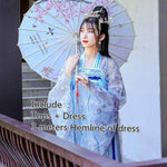 Muatkan imej ke dalam penonton Galeri, A very temperamental Chinese traditional cultural costume female Hanfu, it looks noble and elegant like a fairy. Tryst Hanfus  is the best Hanfu brand in China, a model of modern Hanfu. Enjoy the temptation of uniforms brought by fairy skirts. Give a Hanfu costume. Gift for your girlfriend, hanfu dress
