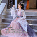 Lade das Bild in den Galerie-Viewer, A very temperamental Chinese traditional cultural costume female Hanfu, it looks noble and elegant like a fairy. Tryst Hanfus  is the best Hanfu brand in China, a model of modern Hanfu. Enjoy the temptation of uniforms brought by fairy skirts. Give a Hanfu costume. Gift for your girlfriend, hanfu dress
