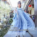 Load image into Gallery viewer, A very temperamental Chinese traditional cultural costume female Hanfu, it looks noble and elegant like a fairy. Tryst Hanfus  is the best Hanfu brand in China, a model of modern Hanfu. Enjoy the temptation of uniforms brought by fairy skirts. Give a Hanfu costume. Gift for your girlfriend, hanfu dress
