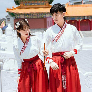 Hanfu Women Traditional chinese dance costumes hanfu men Robe folk dress chinese wedding dress ancient Couple kong fu Cosplay | Tryst Hanfus