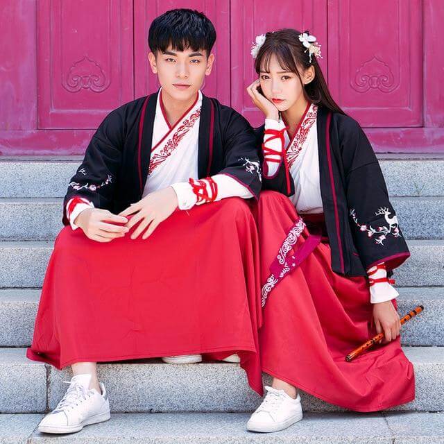 Hanfu Women Traditional chinese dance costumes hanfu men Robe folk dress chinese wedding dress ancient Couple kong fu Cosplay | Tryst Hanfus