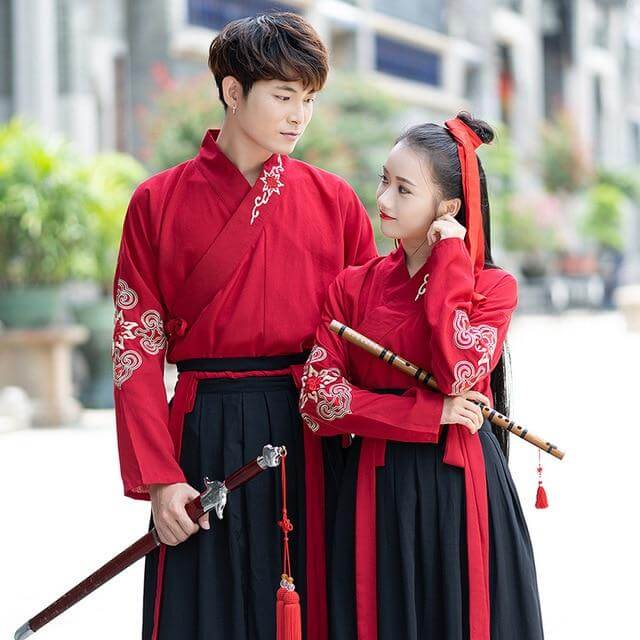 Hanfu Women Traditional chinese dance costumes hanfu men Robe folk dress chinese wedding dress ancient Couple kong fu Cosplay | Tryst Hanfus