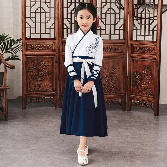 Chinese Traditional Tang Dynasty Hanfu Girl Party Dress Kids Uniforms Children Performance Stage Clothing Set Boy Dance Costumes | Tryst Hanfus