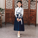 Muatkan imej ke dalam penonton Galeri, Chinese Traditional Tang Dynasty Hanfu Girl Party Dress Kids Uniforms Children Performance Stage Clothing Set Boy Dance Costumes | Tryst Hanfus
