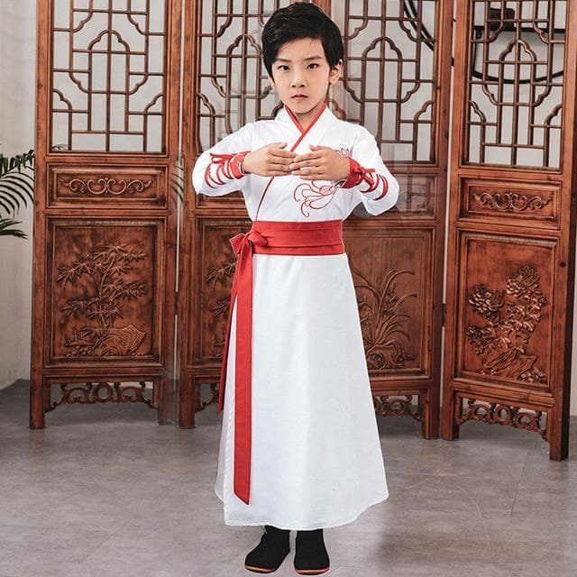 Chinese Traditional Tang Dynasty Hanfu Girl Party Dress Kids Uniforms Children Performance Stage Clothing Set Boy Dance Costumes | Tryst Hanfus