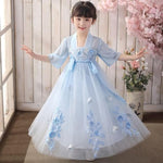 Lade das Bild in den Galerie-Viewer, Children Traditional Chinese Dance Costume Kids Girls Long Sleeve Hanfu Dress Child Clothing  | Tryst Hanfus
