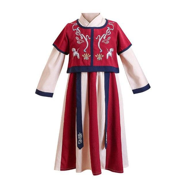 A very temperamental Chinese traditional cultural costume children Hanfu, it looks noble and elegant like a fairy. Tryst Hanfus  is the best Hanfu brand in China, a model of modern Hanfu. Enjoy the temptation of uniforms brought by fairy skirts. Give a Hanfu costume. Gift for your children, boy and girl Children hanfu dress