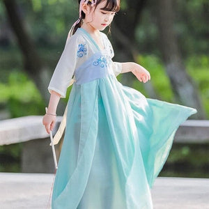 Girls Hanfu kids Clothes Super Fairy Skirt Children Antique Fairy Hanf –  Tryst Hanfu & Cheongsam