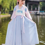 Load image into Gallery viewer, Girls Hanfu kids Clothes Super Fairy Skirt Children Antique Fairy Hanfu Chinese Dress Girl Costume Hanfu baby girl clothes | Tryst Hanfus
